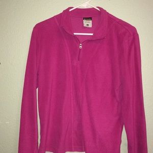 Columbia size Medium M pink fleece pullover